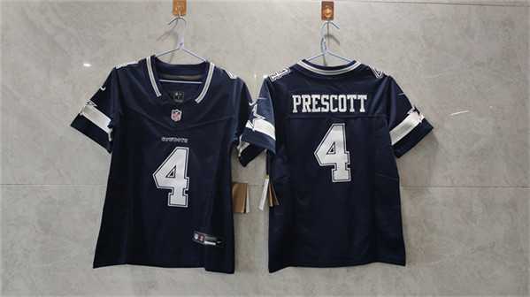 Women%27s Dallas Cowboys #4 Dak Prescott Navy 2023 F.U.S.E. Limited Stitched Jersey